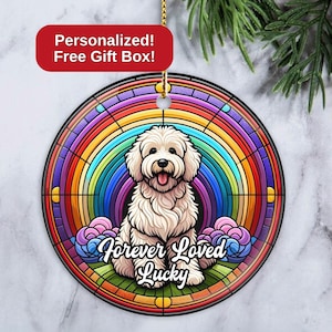 Custom Labradoodle Memorial Ornament, Dog Loss Keepsake, Pet Memorial Ornament, Dog Owner Gift, Doodle Sympathy Present for Owner