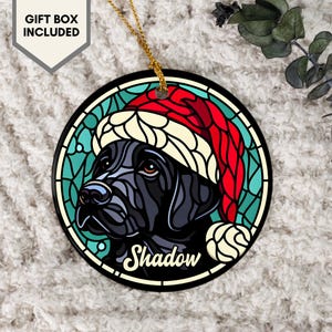 Custom Black Lab Ornament, Personalized Labrador Retriever Keepsake for Dog Owner