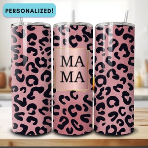 Mama Gift, Mom Tumbler, Gift for Mom, Mothers Day Gift, Rose Gold, Animal Print, Gift for Her, Glitter Tumbler, Mama Tumbler