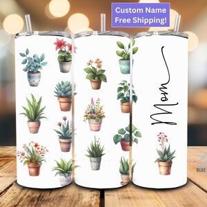 Custom Plant Gift, Plant Lover Gift, Plant Lover Tumbler, Gardening Gift, Plant Mom Gift, Never Enough Plants, Gardening, Tumbler with Name