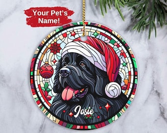 Custom Newfoundland Ornament, Personalized Newfie Ornament, Dog Christmas Ornament, Newfoundland Owner Xmas Gift, Gift for Newfie Owner