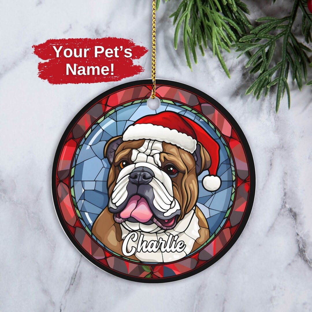 Charming Bulldog Resin Ornament for Home Decor