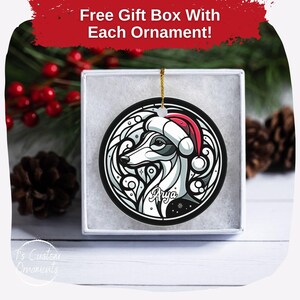Custom Italian Greyhound Ornament, Personalized Italian Greyhound Ornament, Dog Christmas Ornament, Greyhound Owner Xmas Gift, Keepsake Gift