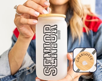Back to School Gift for Senior, Senior Night Gifts, High School Senior, Graduation Iced Coffee Glass,  Graduation Gift, Senior 2025 2026