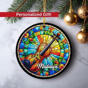 Personalized Violin Ornament, Violin Teacher Gift, Violinist Gift, Christmas Ornament, Fiddle Player Gifts, Orchestra Musician Present