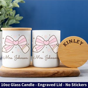 Teacher Thank You Gift, Personalized Teacher Candle Gift, Teacher Appreciation, Teacher Christmas Gift, Cute Teacher Gift Candle, Daycare