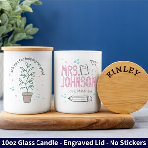 Teacher Thank You Gift, Personalized Teacher Candle Gift, Teacher Appreciation, Teacher Christmas Gift, Cute Teacher Gift Candle, Daycare