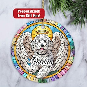 Pet Memorial Gift, Labradoodle Custom Ornament, Dog Loss Keepsake, Dog Memorial Ornament, Dog Owner Gift, Doodle Sympathy Present for Owner