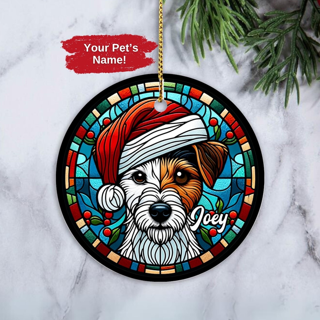 Custom Jack Russell Ornament, Personalized Jack Russell Terrier