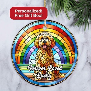 Pet Memorial Gift, Labradoodle Custom Ornament, Dog Loss Keepsake, Dog Memorial Ornament, Forever Loved, Doodle Gift, Dog Owner Gift
