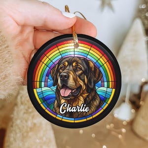 Custom Spanish Mastiff Ornament, Personalized Mastiff Memorial Keepsake