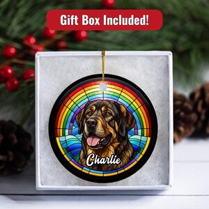 Custom Spanish Mastiff Ornament, Personalized Mastiff Memorial Keepsake