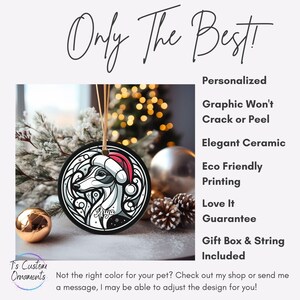 Custom Italian Greyhound Ornament, Personalized Italian Greyhound Ornament, Dog Christmas Ornament, Greyhound Owner Xmas Gift, Keepsake Gift