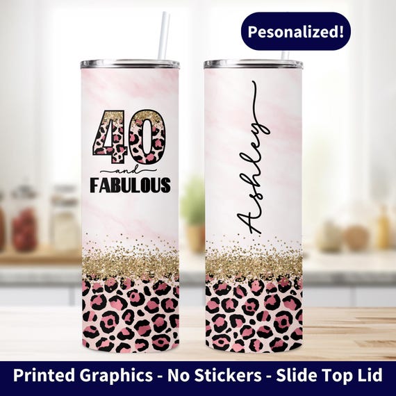 40th Birthday Tumbler - 1984 Themed 20oz Stainless Steel Cup For 40 Year Old Gifts