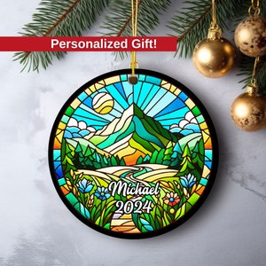 Custom Hiking Ornament, Personalized Hiker Ornament, Hiking Gift for Men, Hiking Gift for Women, Hiker Christmas Gift, Unique Hiking Gifts
