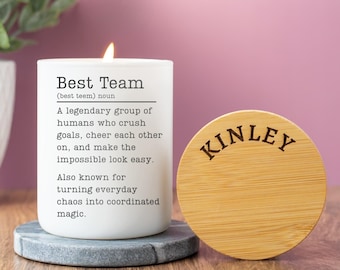 Corporate Gifts, Employee Appreciation Gift, Team Gifts, Team Appreciation, Employee Thank You, Best Team Personalized Candle Team Ever