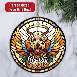 Custom Labradoodle Memorial Ornament, Dog Loss Keepsake, Pet Memorial Ornament, Dog Owner Gift, Doodle Sympathy Present for Owner