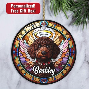 Custom Labradoodle Memorial Ornament, Dog Loss Keepsake, Pet Memorial Ornament, Dog Owner Gift, Doodle Sympathy Present for Owner