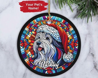 Custom Tibetan Terrier Ornament, Personalized Tibetan Terrier Ornament, Dog Christmas Ornament, Gift for Tibetan Terrier Owner Xmas Gift