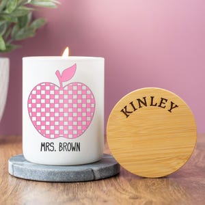 Teacher Thank You Gift, Personalized Teacher Candle Gift, Teacher Appreciation, Teacher Christmas Gift, Cute Teacher Gift Candle, Daycare