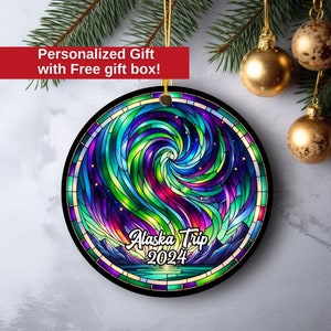 Northern Lights Gift, Night Sky Ornament, Northern Lights Gifts, Starry Night Ornament, Celestial Gift, Aurora Borealis, Alaska Ornament