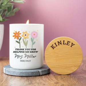 Teacher Thank You Gift, Personalized Teacher Candle Gift, Teacher Appreciation, Teacher Christmas Gift, Cute Teacher Gift Candle, Daycare