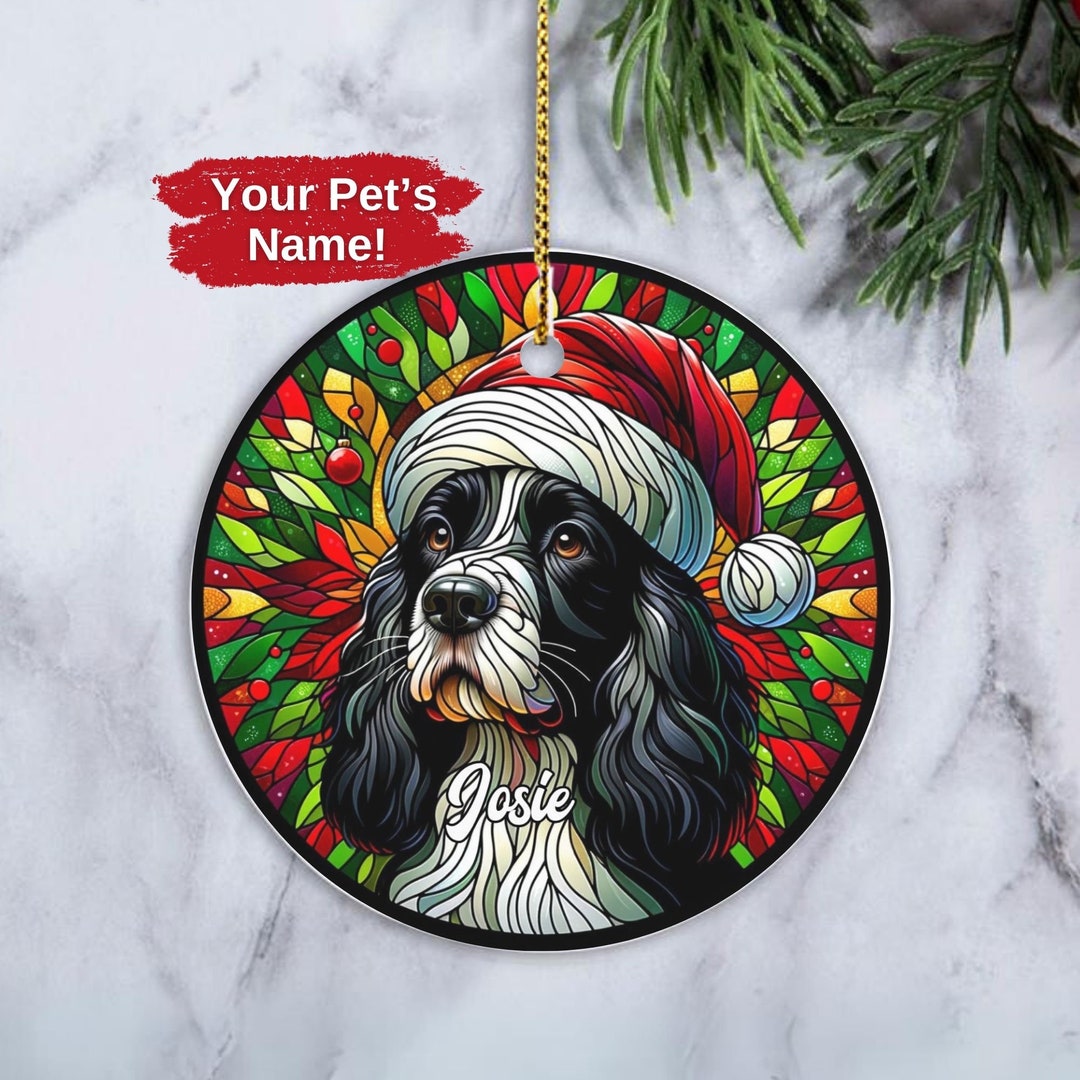 Custom English Springer Spaniel Ornament, Personalized Springer