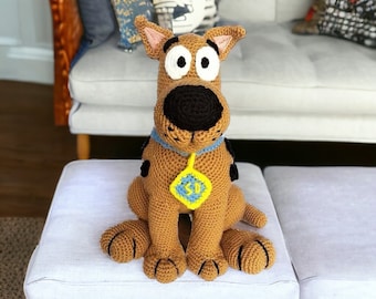 Dog Scooby Doo Amigurumi Pattern for Beginners, Animals Crochet Pattern Puppy English PDF