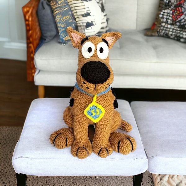 Dog Scooby Doo Amigurumi Pattern for Beginners, Animals Crochet Pattern Puppy English PDF