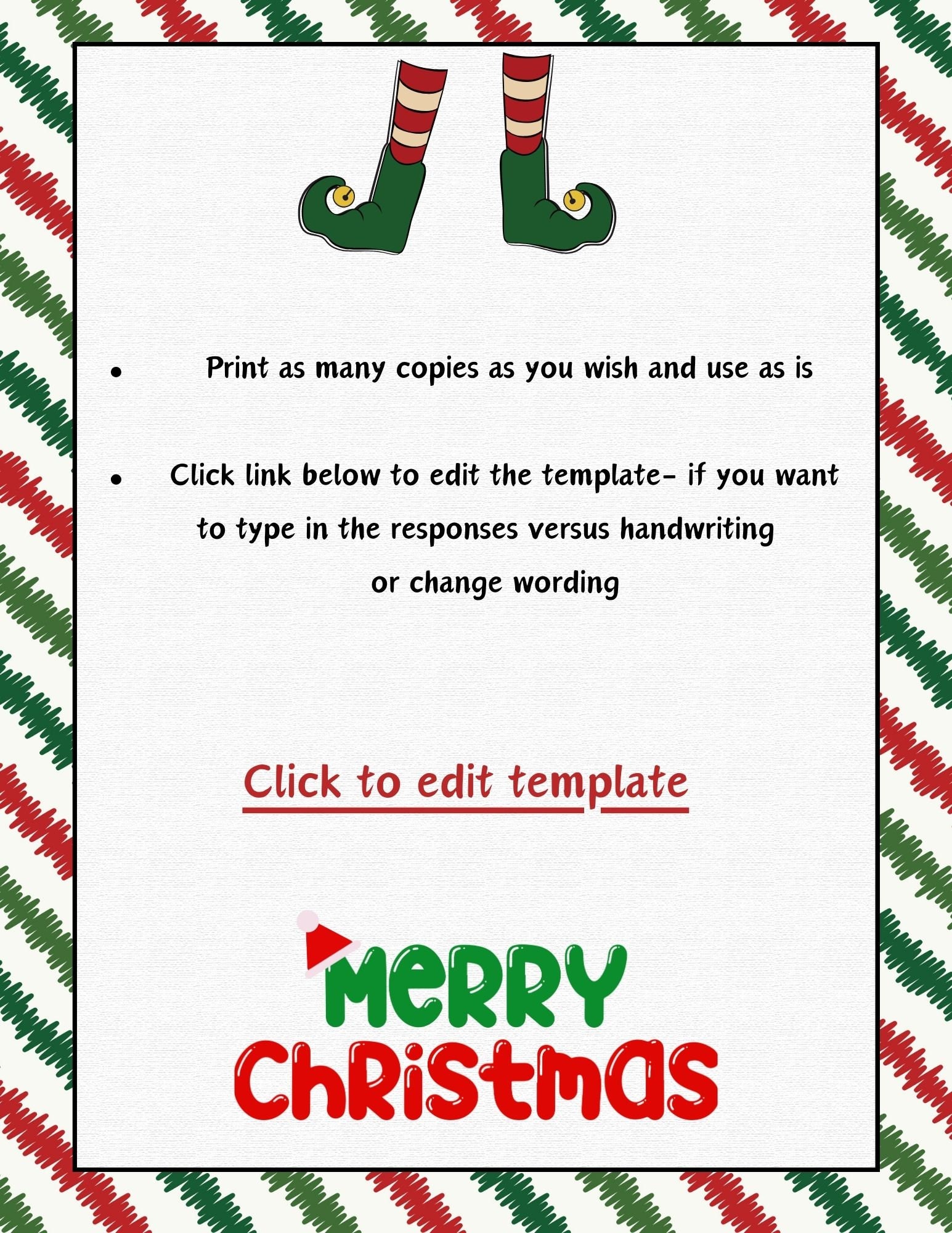 Printable Elf Report Card Personalized Elf Notes for Kids Digital
