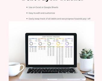 Debt Payoff Tracker: Google Sheets & Excel (Digital Download)