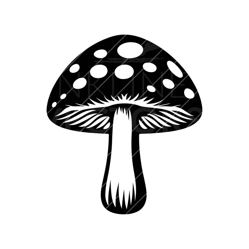 Mushroom Silhouette Vector SVG PNG Jpg Mushroom Clipart - Etsy