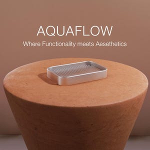 Portasapone Aquaflow PLA sostenibile elegante I design moderno I bagno