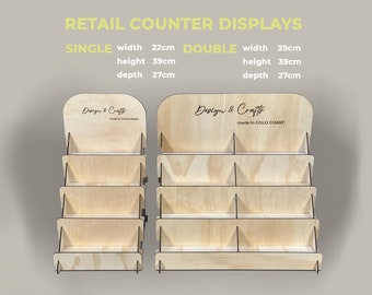 Single - Double - Set of two - Retail Display Stand - Wooden Display - Wooden Shelving Unit - Portable Market Stands