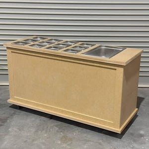Mobile Foldable Charcuterie Cart with wheels - Bar cart - Vendor Cart - Not painted