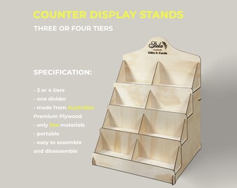 Paper Retail Counter Display Stand 3-4 Layers 3 mm