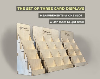 Single - Double - Triple - Set of three - High Card Retail Display Stand - Portable Pop up Display Stands - Wooden Shelving Unit - Market