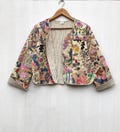 New Style Women's Quilted Jacket Block Printed Boho Style Quilted Handmade Jackets Coat Holidays Gifts Button Closer Jacket For Women Gifts product logo