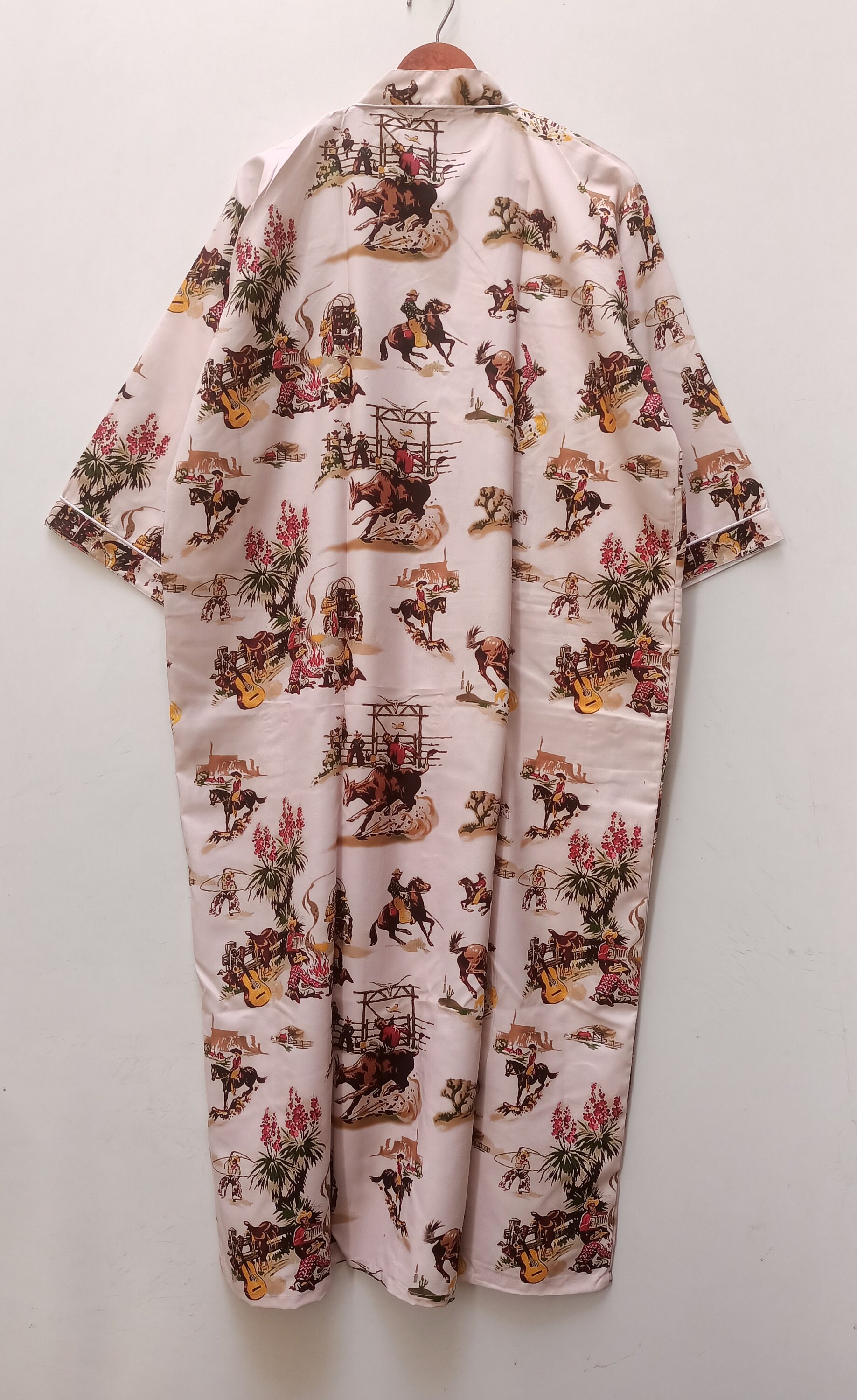 Cowboy Robe Cowboy Print Cotton Kimono Robe: Soft Boho Bath Robe - Etsy