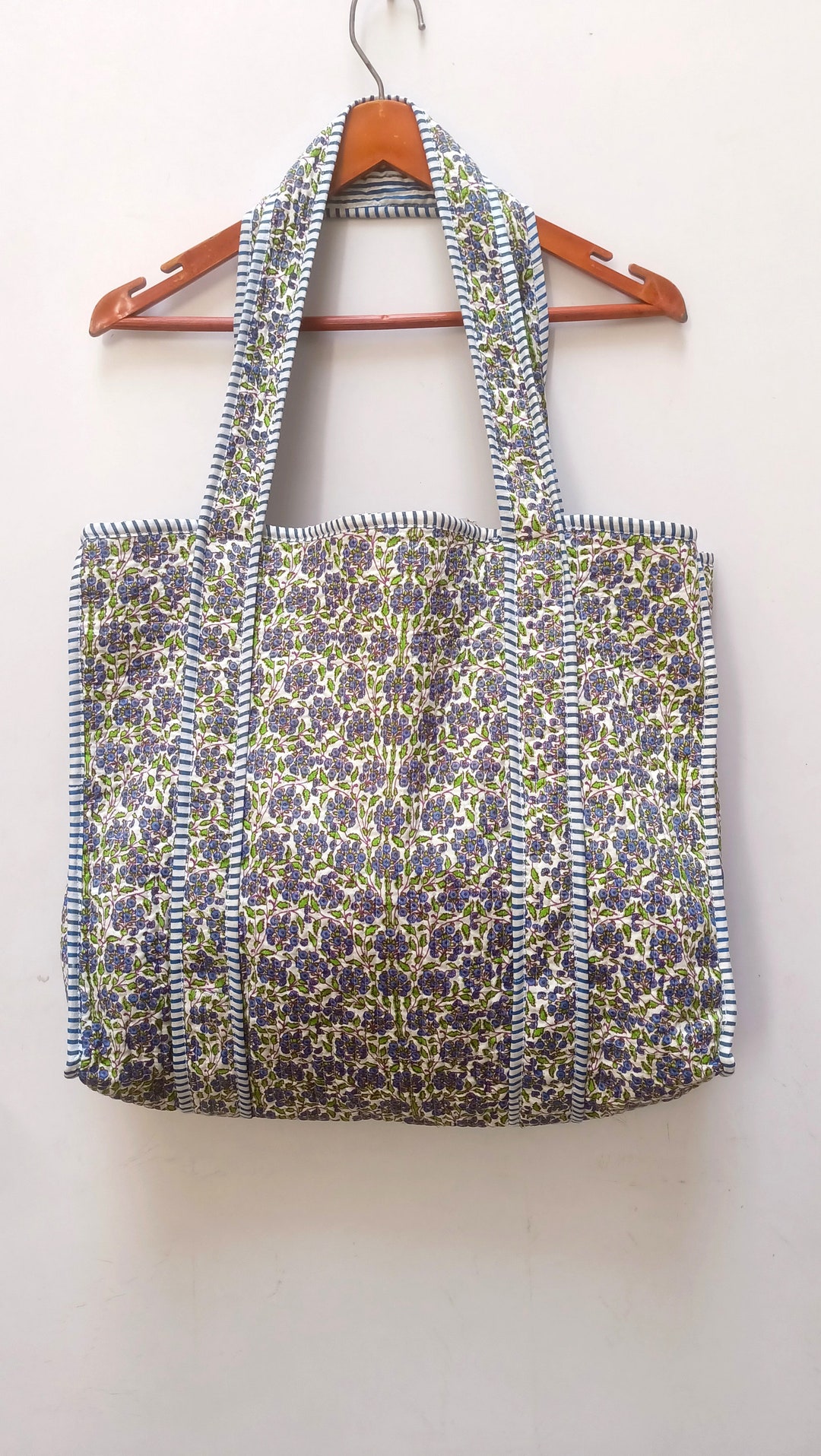 Quilted Tote Bag- Rose