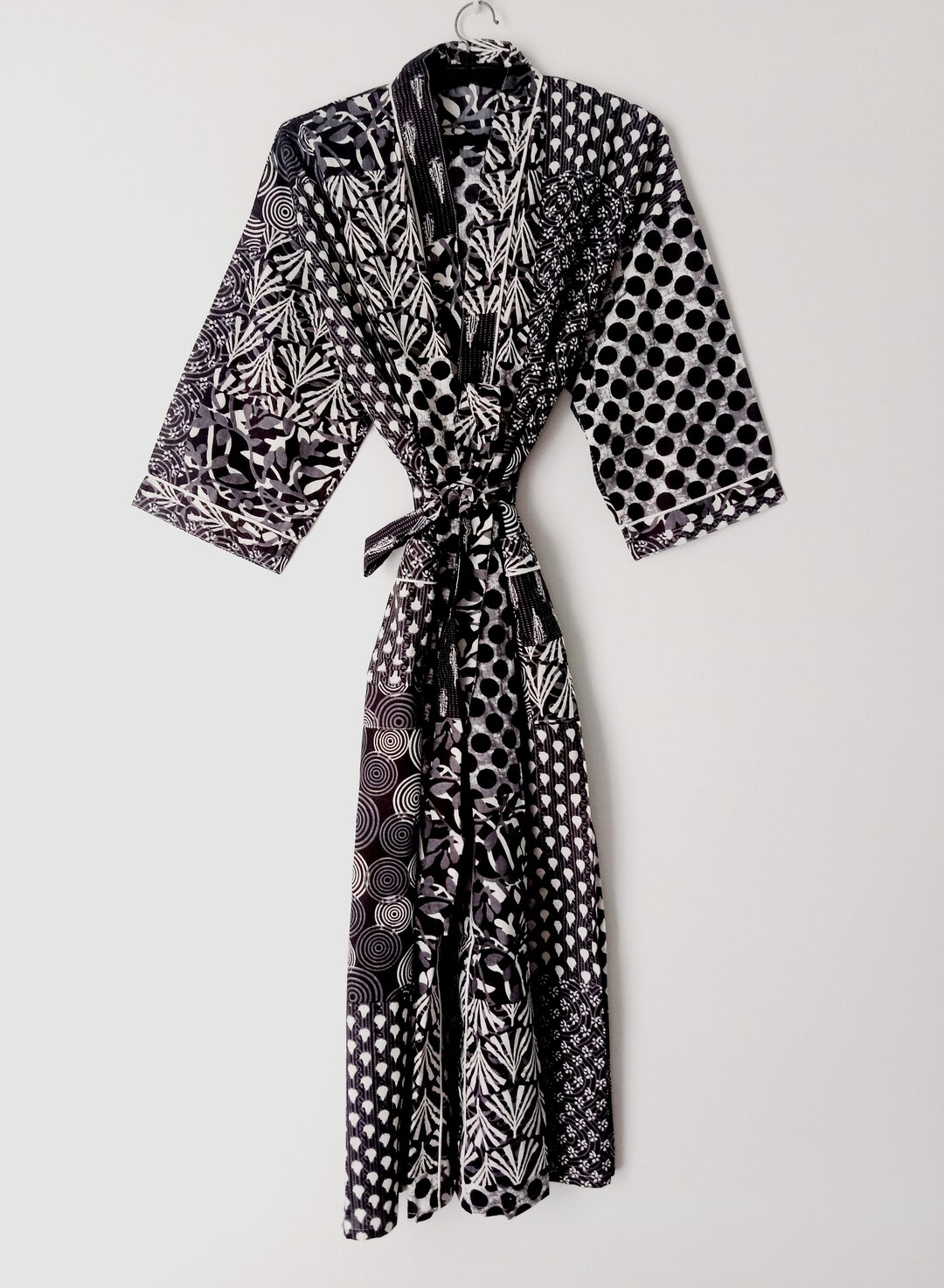 Indigo Blue Cotton Kimono Robes for Women, Gift for Women Kimono, Soft ...