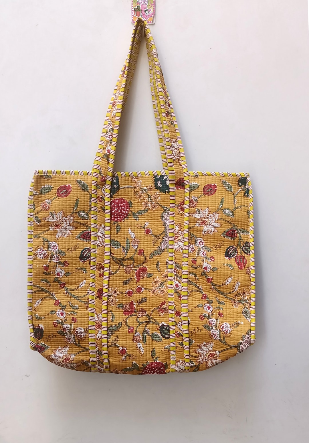 Quilted Tote Bag- Rose main image 0