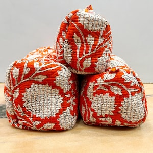 Set di beauty case da 3 pezzi, borsa per cosmetici trapuntata, borsa da lavaggio jumbo, kit per il trucco per donna, borsa per cosmetici in cotone, accessorio da viaggio, regalo per le feste