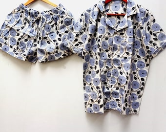 Floral Cotton Bridesmaid Pajama Set: Bridal Party PJs