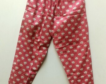 Cotton Floral Harem Pants: Women's Boho Lounge Trousers