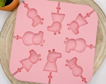 Peppa Pig Silicone Mold Silicone mold for decorating cakes, for cake decorating and crafting