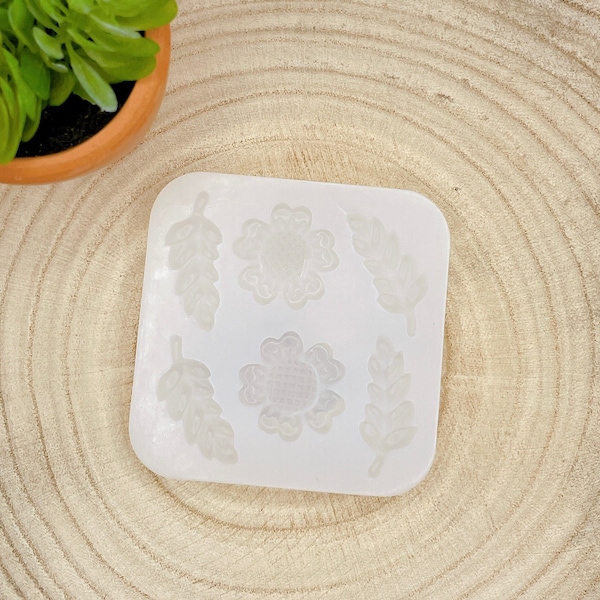 Flower Silicone Mold, Silicone Mold for Decorating Cakes, for Cake Decorating, Crafting, Wheat, Leaf, Flower Shape, Floral Silicone Mold