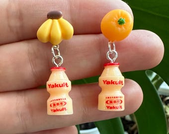 Winzige Yakult Probiotische Joghurt Trink Ohrringe