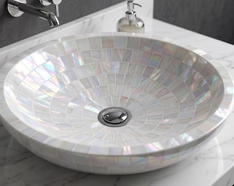 Selenite Stone Bathroom Vanity Wash Basin – Natural Mineral Water Sink for Modern, Spa-Inspired Bathroom Gift