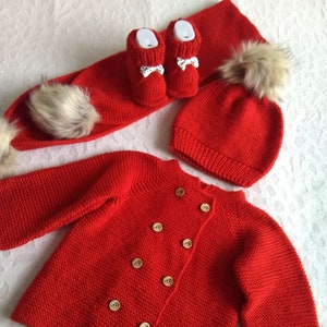 knitted baby clothes,newborn baby homecoming dress,5 piece set hospital home,baby girl clothes,baby girl outfit,organic baby clothes,newborn